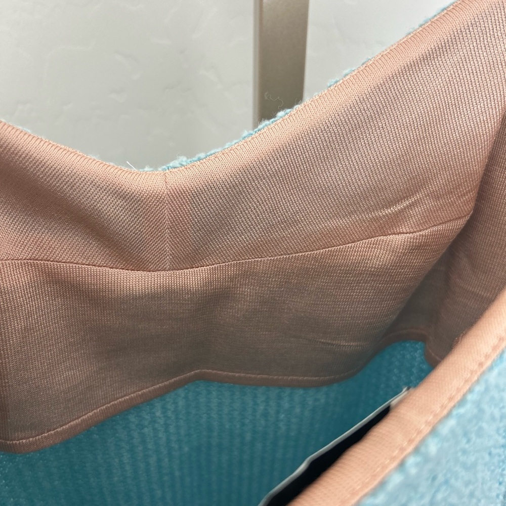 St. John Wool Cashmere Blend Tank Top Blue - Picture 5 of 8